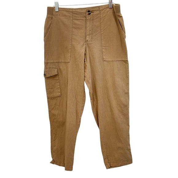 Sonoma Size 10 Cargo Pants Lite Rust Mid Rise Stretch Waist Pockets NWOT - Picture 1 of 5